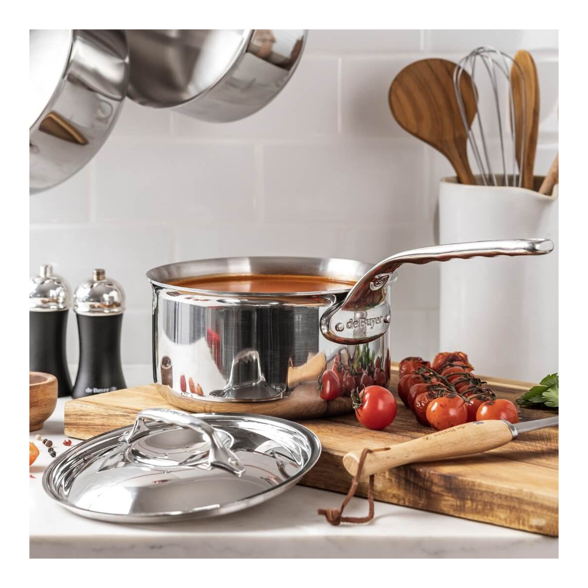 Stainless steel saucepan with lid AFFINITY Ø18cm