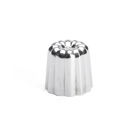 Set of 6 Stainless Steel Mini Canelé Moulds Ø3,5x4cm