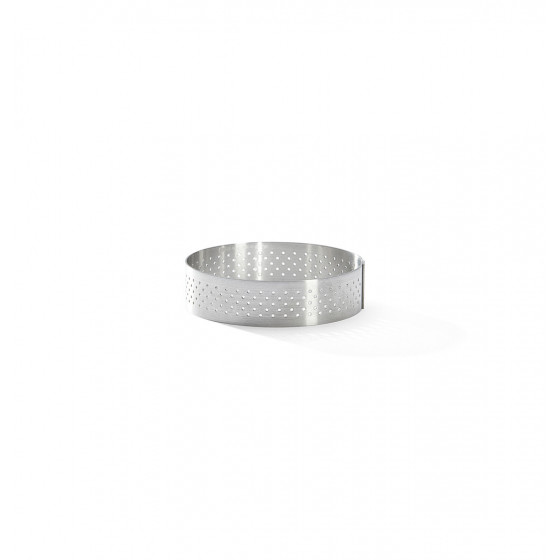 Set mit 4 Perforierte Tortenringe Edelstahl VALRHONA Ø8,5cm H.2cm