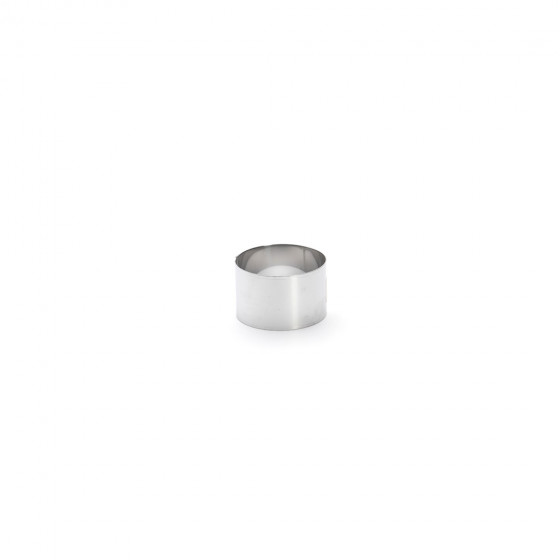 Set of 4 stainless steel round ring Ø7cm H.4,5cm