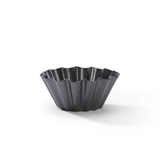 Set aus 4 antihaftbeschichteten Briochette‑Backformen aus Stahl Ø10×4,5 cm