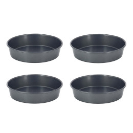 Set aus 4 antihaftbeschichteten Tartelette‑Formen Ø10 cm, glatte Ausführung