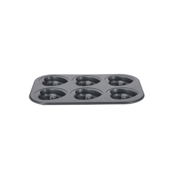 6‑cup non‑stick steel molten heart tray