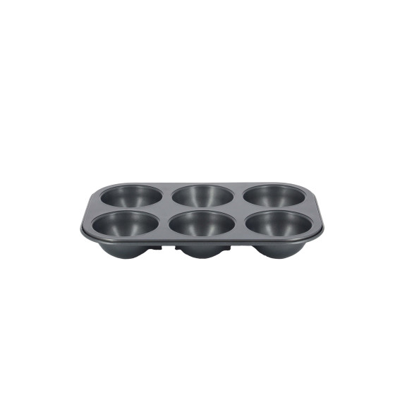 6‑cup non‑stick steel half‑sphere tray