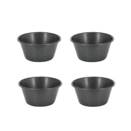 Set of 4 non‑stick steel muffin moulds Ø8.6 cm H.4.3 cm