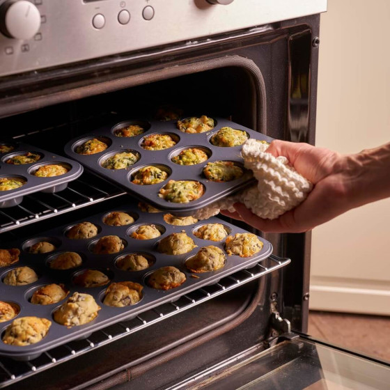 Blechform 24 Mini‑Muffin Stahl‑Antihaft