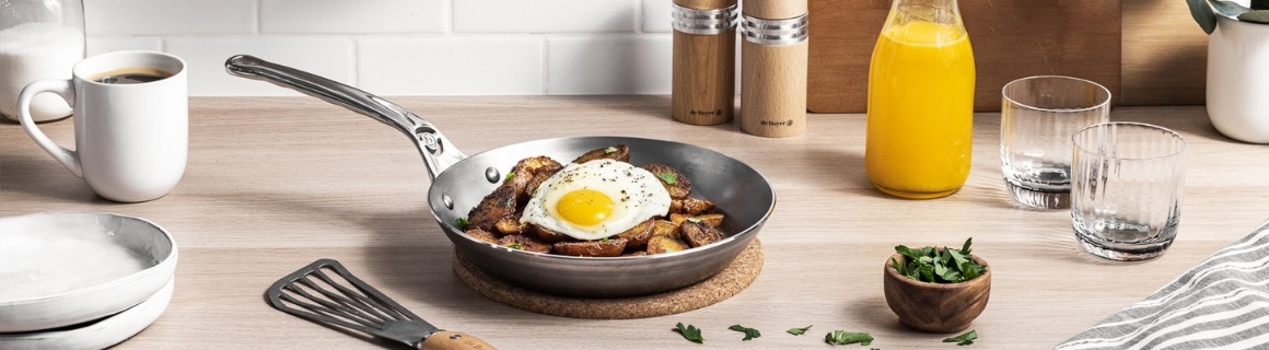 Steel frying pans