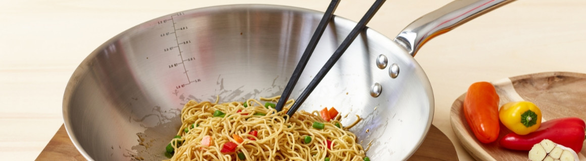 Wok en inox