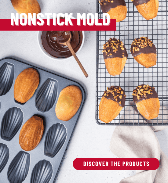 de Buyer Elastomoule 2個セット ミニカヌレ用 Tray mini madeleines ELASTOMOULE, silicone foam, silicone