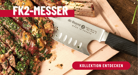 De Buyer Pizzablech & Tortenform - Geriffelt, Blaustahl, 26,3cm